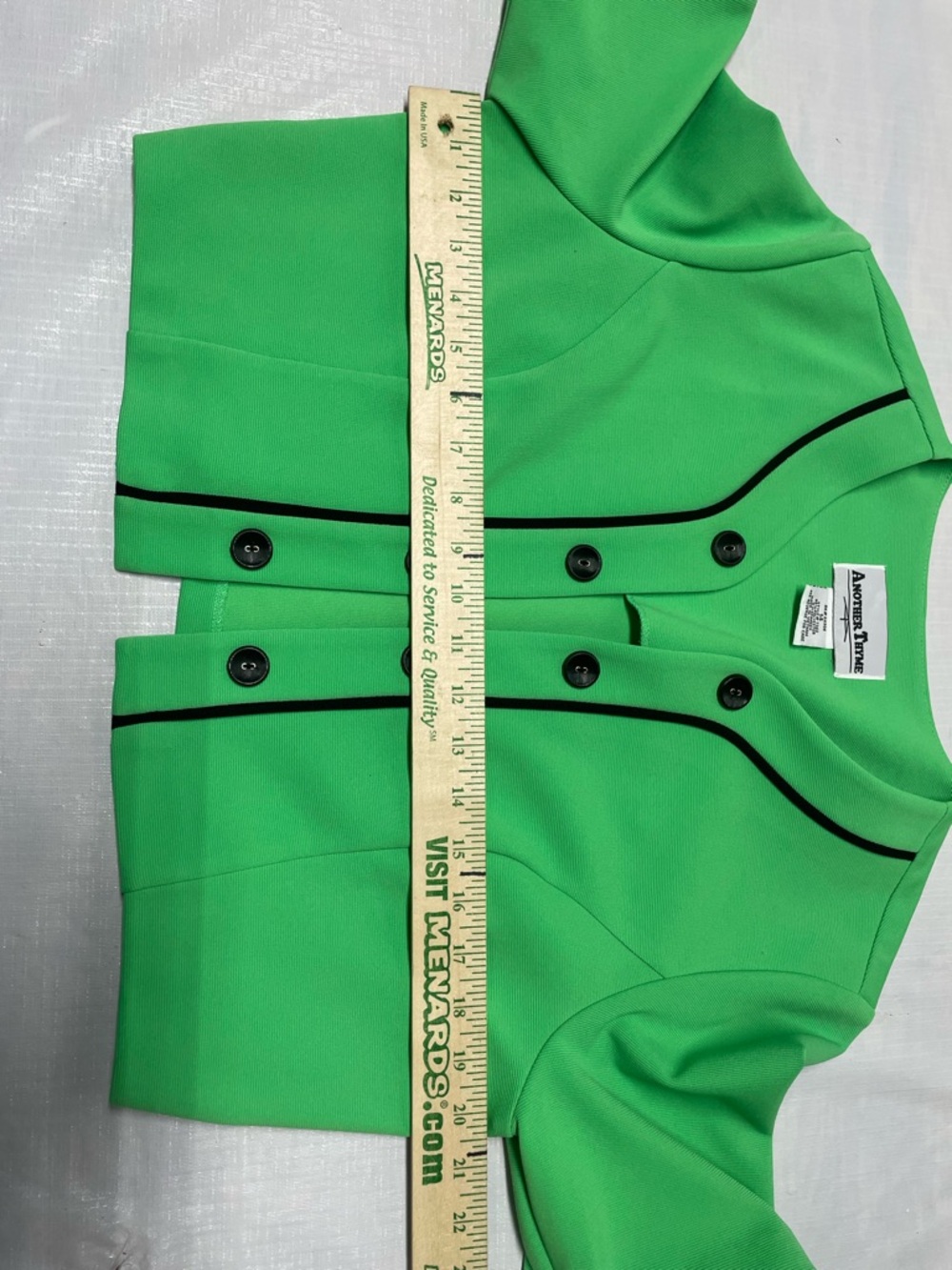 Amanda Tyrrell Green and Black Midi Dress with Jacket-Style Top - Picture 10 of 11